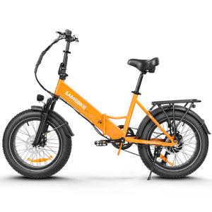 Vélo électrique pliable SAMEBIKE LOTDM200-II, moteur 750 W, batterie amovible 48 V 13 Ah, gros pneu 20 x 4,0 pouces, vitesse maximale 40 km/h, autonomie 80 km, système de suspension double, freins à disque mécaniques