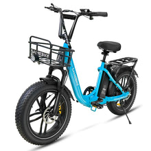 Charger l&#39;image dans la galerie, Vélo électrique SAMEBIKE C05 Pro, moteur 500 W, batterie 36 V 13 Ah, pneus 20 x 4 pouces, vitesse maximale 35 km/h, autonomie maximale 70 km, freins à disque mécaniques, Shimano 7 vitesses