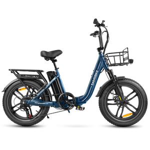 Vélo électrique SAMEBIKE C05 Pro, moteur 500 W, batterie 36 V 13 Ah, pneus 20 x 4 pouces, vitesse maximale 35 km/h, autonomie maximale 70 km, freins à disque mécaniques, Shimano 7 vitesses