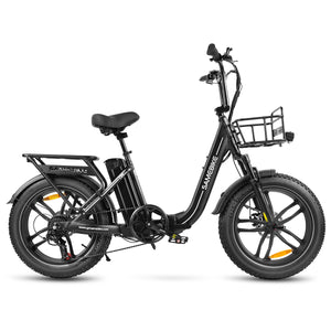 Vélo électrique SAMEBIKE C05 Pro, moteur 500 W, batterie 36 V 13 Ah, pneus 20 x 4 pouces, vitesse maximale 35 km/h, autonomie maximale 70 km, freins à disque mécaniques, Shimano 7 vitesses