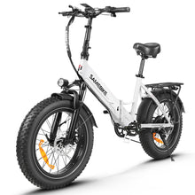 Charger l&#39;image dans la galerie, Vélo électrique pliable SAMEBIKE LOTDM200-II, moteur 750 W, batterie amovible 48 V 13 Ah, gros pneu 20 x 4,0 pouces, vitesse maximale 40 km/h, autonomie 80 km, système de suspension double, freins à disque mécaniques