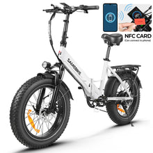 Charger l&#39;image dans la galerie, Vélo électrique pliable SAMEBIKE LOTDM200-II, moteur 750 W, batterie amovible 48 V 13 Ah, gros pneu 20 x 4,0 pouces, vitesse maximale 40 km/h, autonomie 80 km, système de suspension double, freins à disque mécaniques