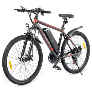 Vélo électrique SAMEBIKE SY26 26 pouces Moteur 350W Batterie 36V 10Ah Vitesse 35km/h Frein à disque avant et arrière